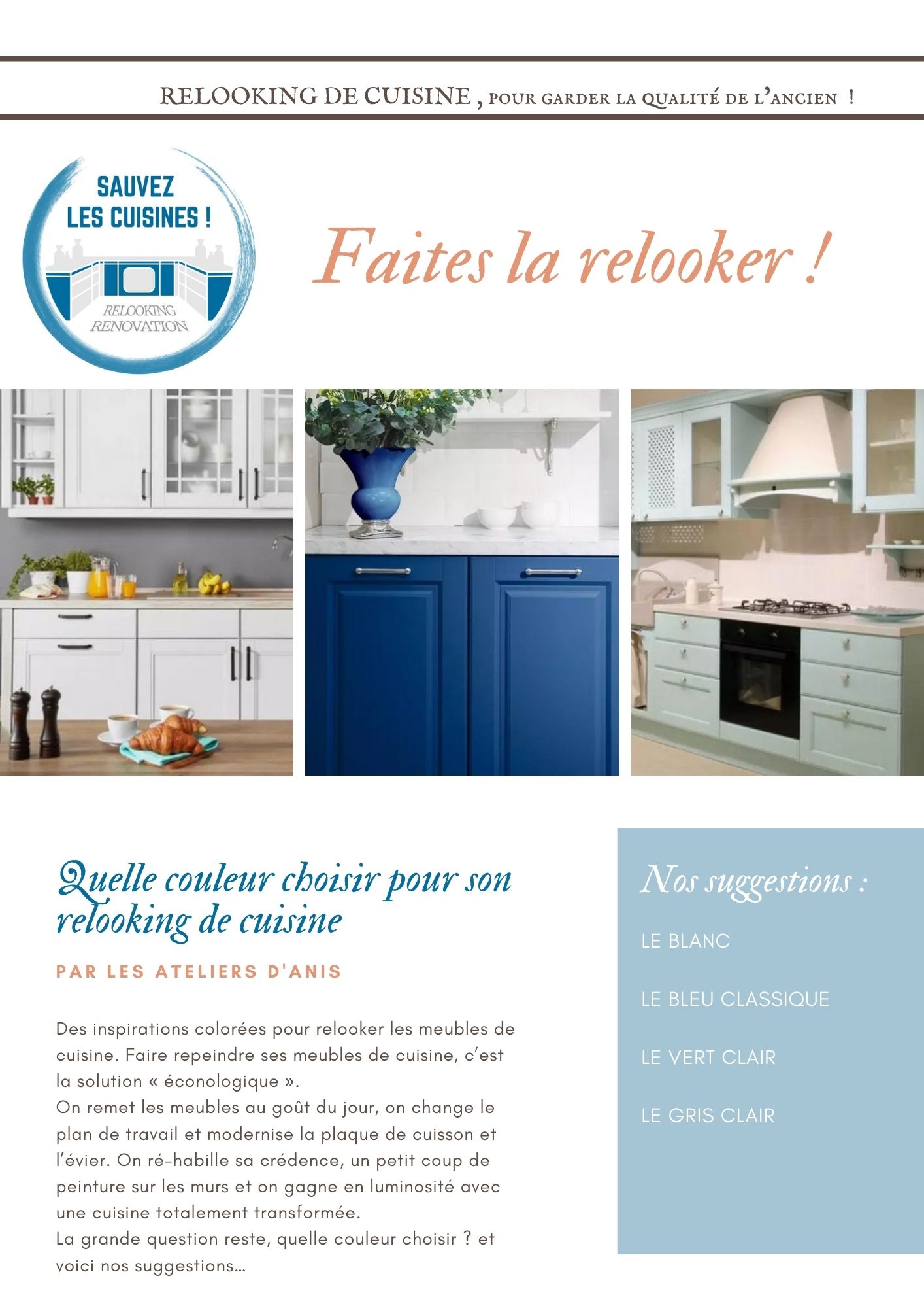 quelle couleur choisir pour le relooking de sa cuisine ?
